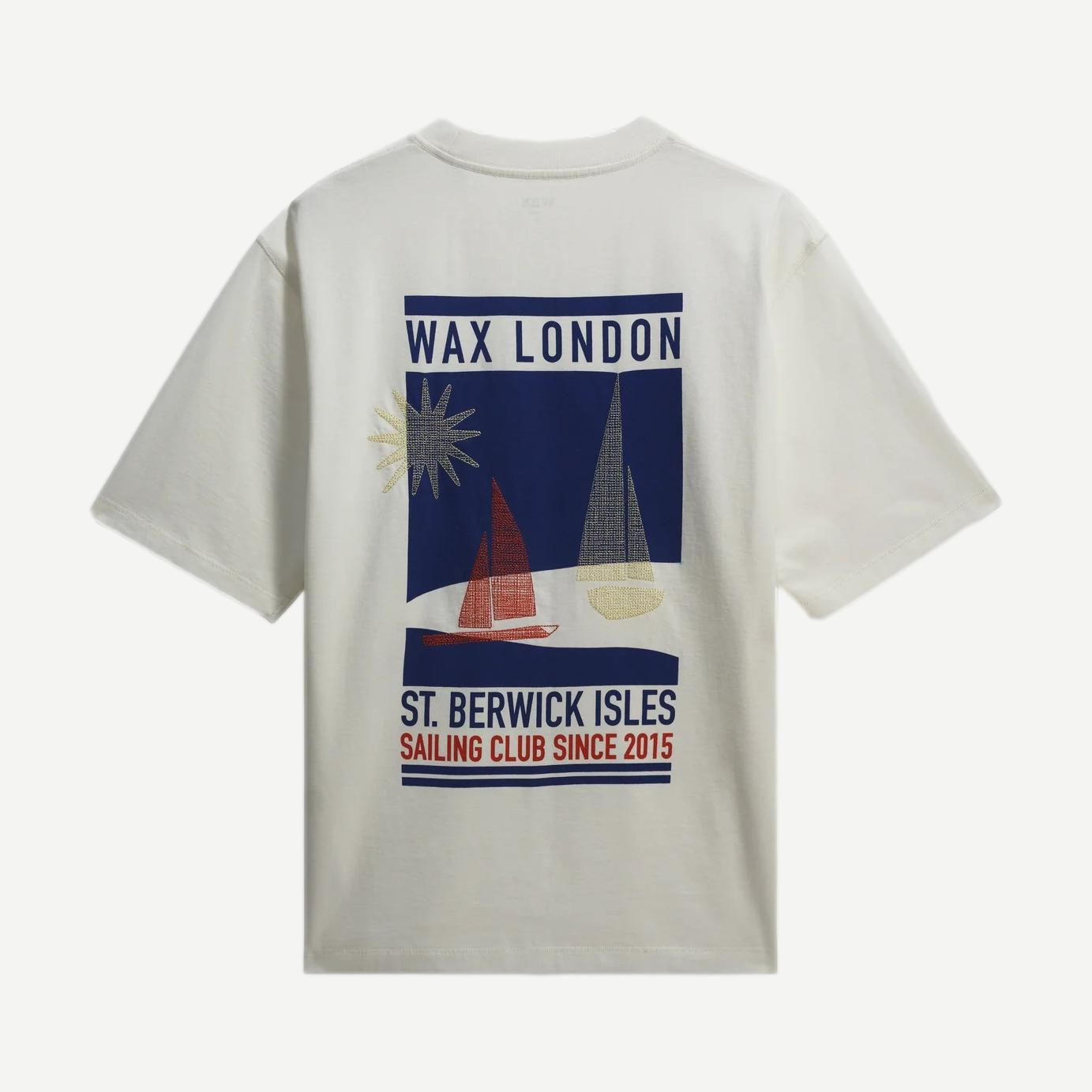 Milton SS Tee Embroidered Sailing Graphic - Off White - Galvanic.co
