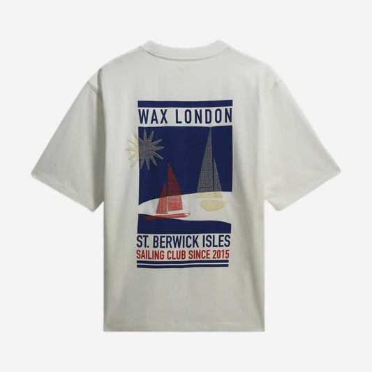 Milton SS Tee Embroidered Sailing Graphic - Off White - Galvanic.co