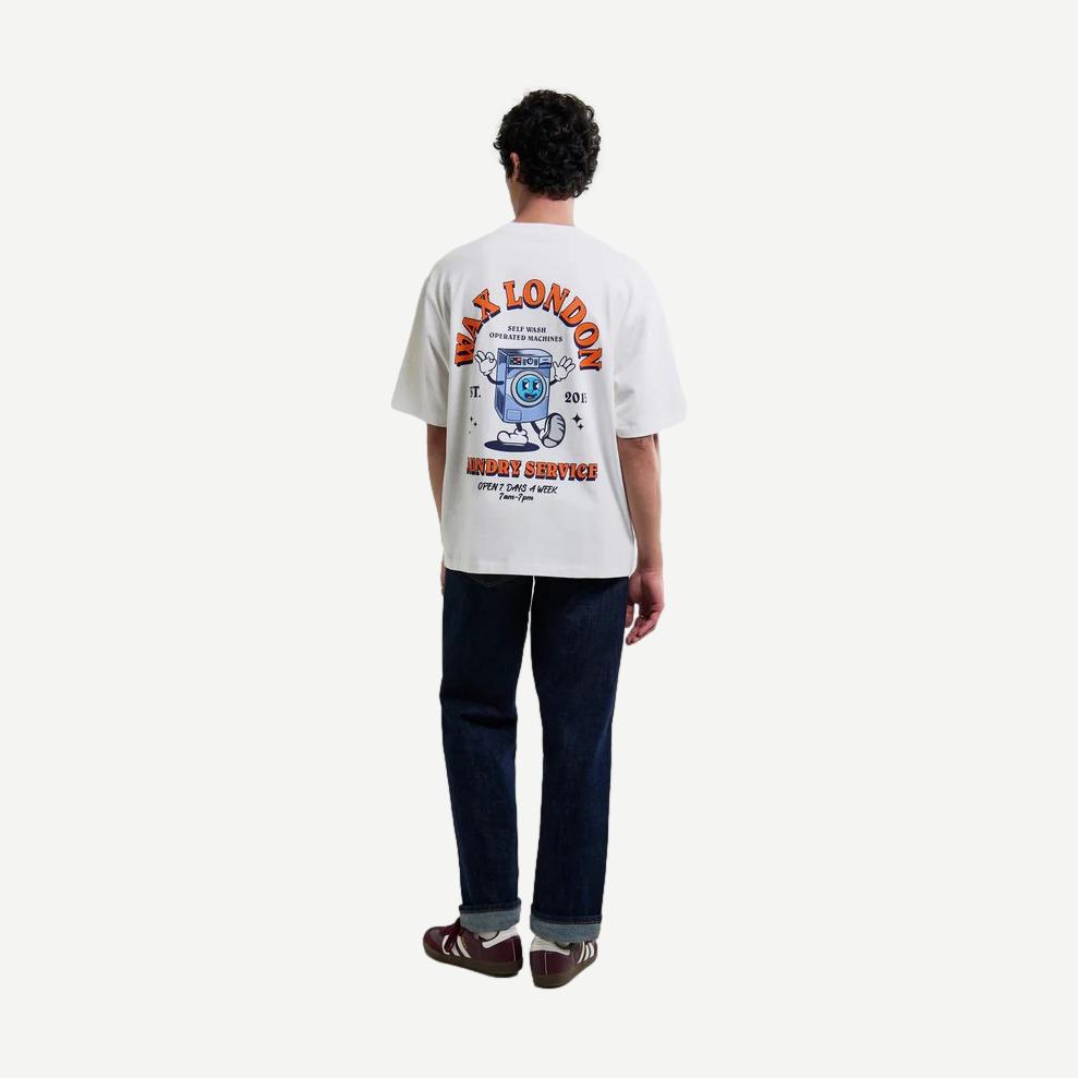 Milton SS Tee Laundry Print - Off White - Galvanic.co