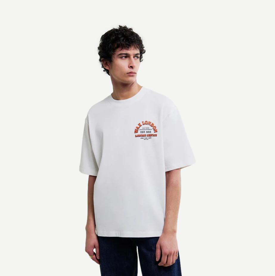 Milton SS Tee Laundry Print - Off White - Galvanic.co