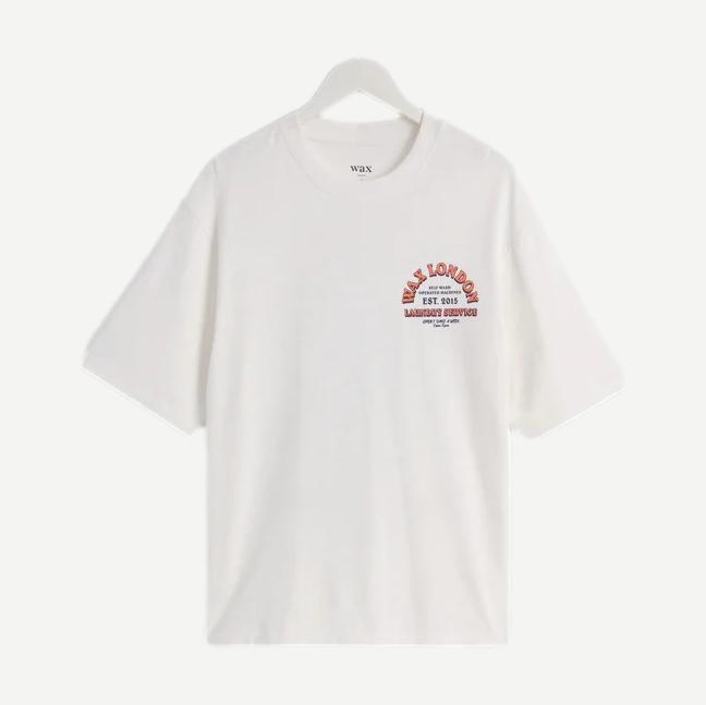 Milton SS Tee Laundry Print - Off White - Galvanic.co