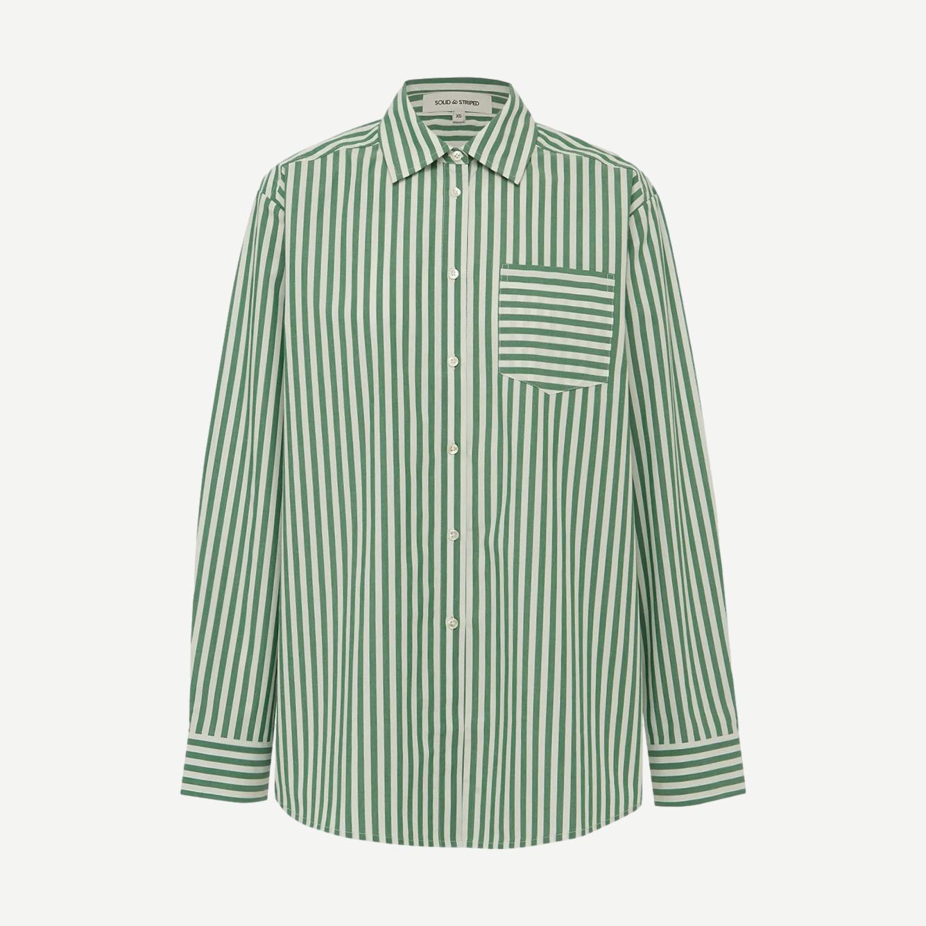 The Avril Button Down - Tennis Green