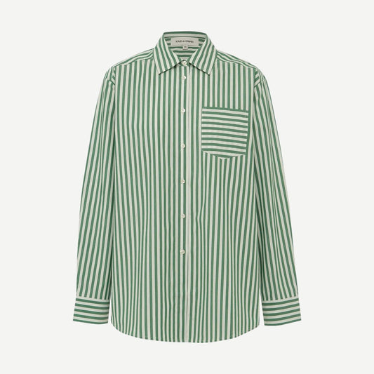 The Avril Button Down - Tennis Green