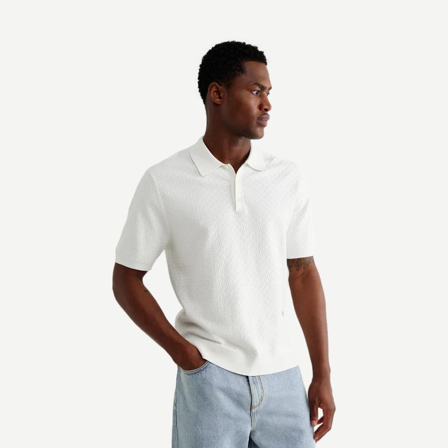 Naples Polo Retro Diamond - Ecru - Galvanic.co