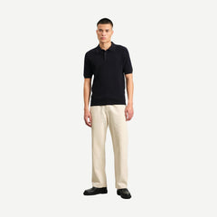 Naples Polo - Vertical Knit Midnight - Galvanic.co