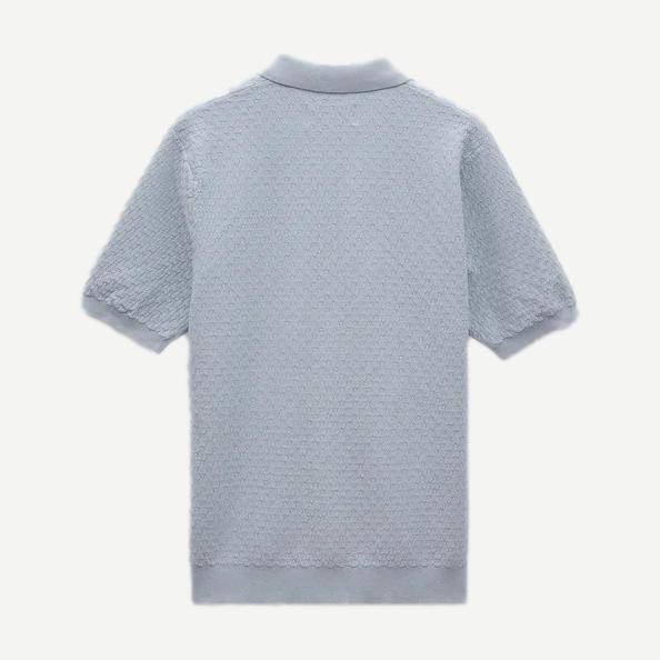 Naples Polo Retro Diamond - Pale Blue - Galvanic.co