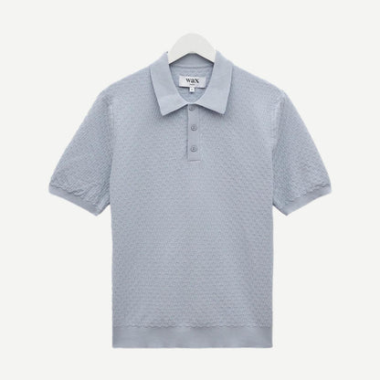 Naples Polo Retro Diamond - Pale Blue - Galvanic.co