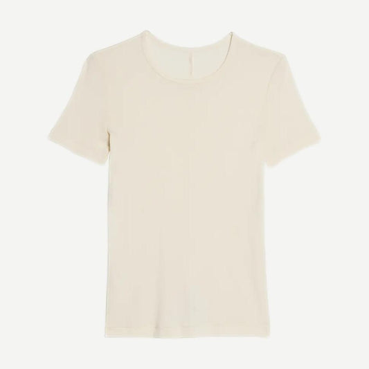Soft Rib Shrunken Tee - Ivory - Galvanic.co