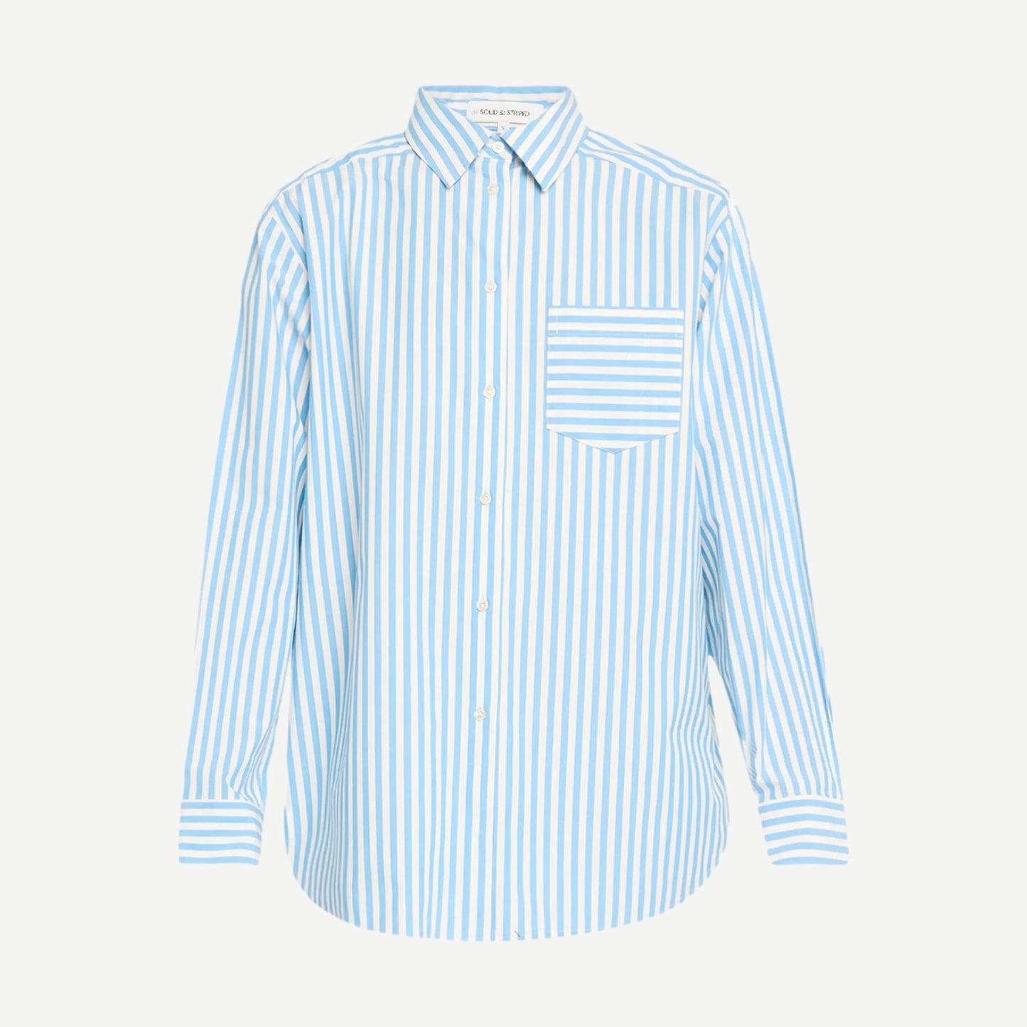 The Avril Button Down - French Blue/Brule Stripe