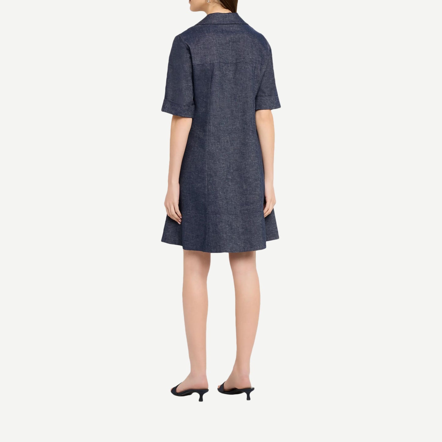 A-Line S/S Dress - Indigo - Galvanic.co