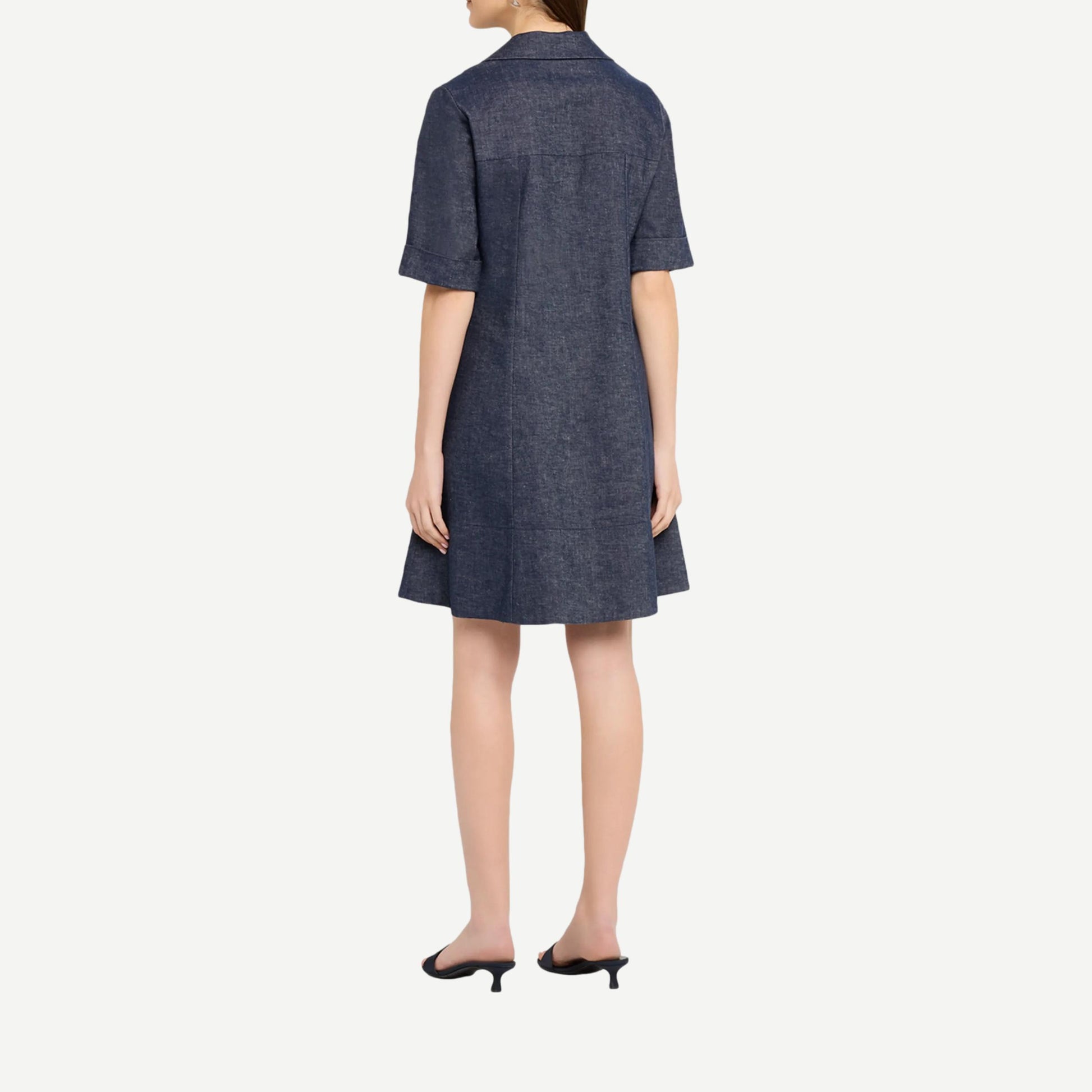 A-Line S/S Dress - Indigo - Galvanic.co