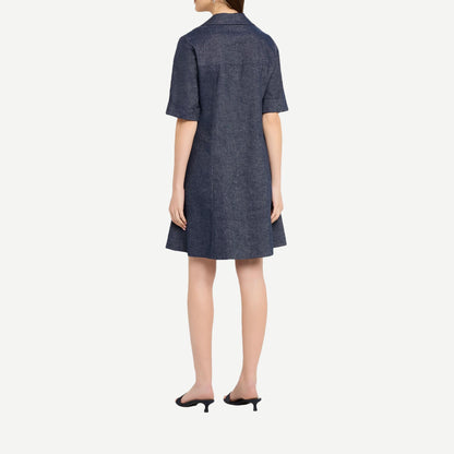 A-Line S/S Dress - Indigo - Galvanic.co