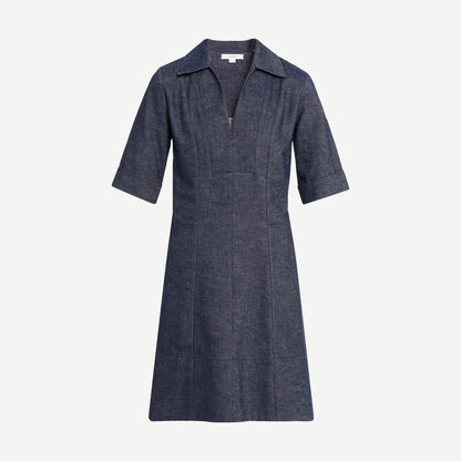 A-Line S/S Dress - Indigo - Galvanic.co