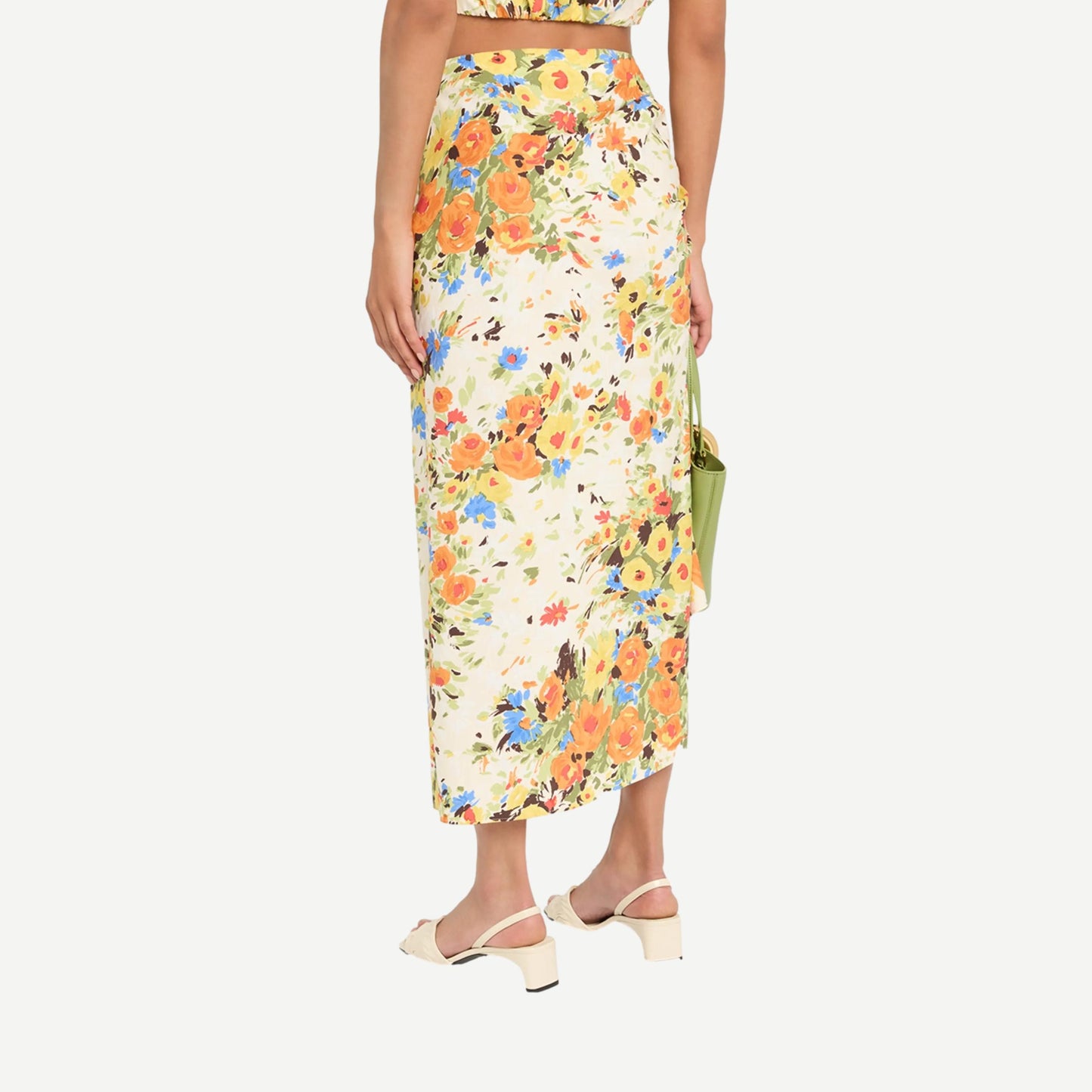 Naomi Skirt - Butter/Poppy Multi - Galvanic.co