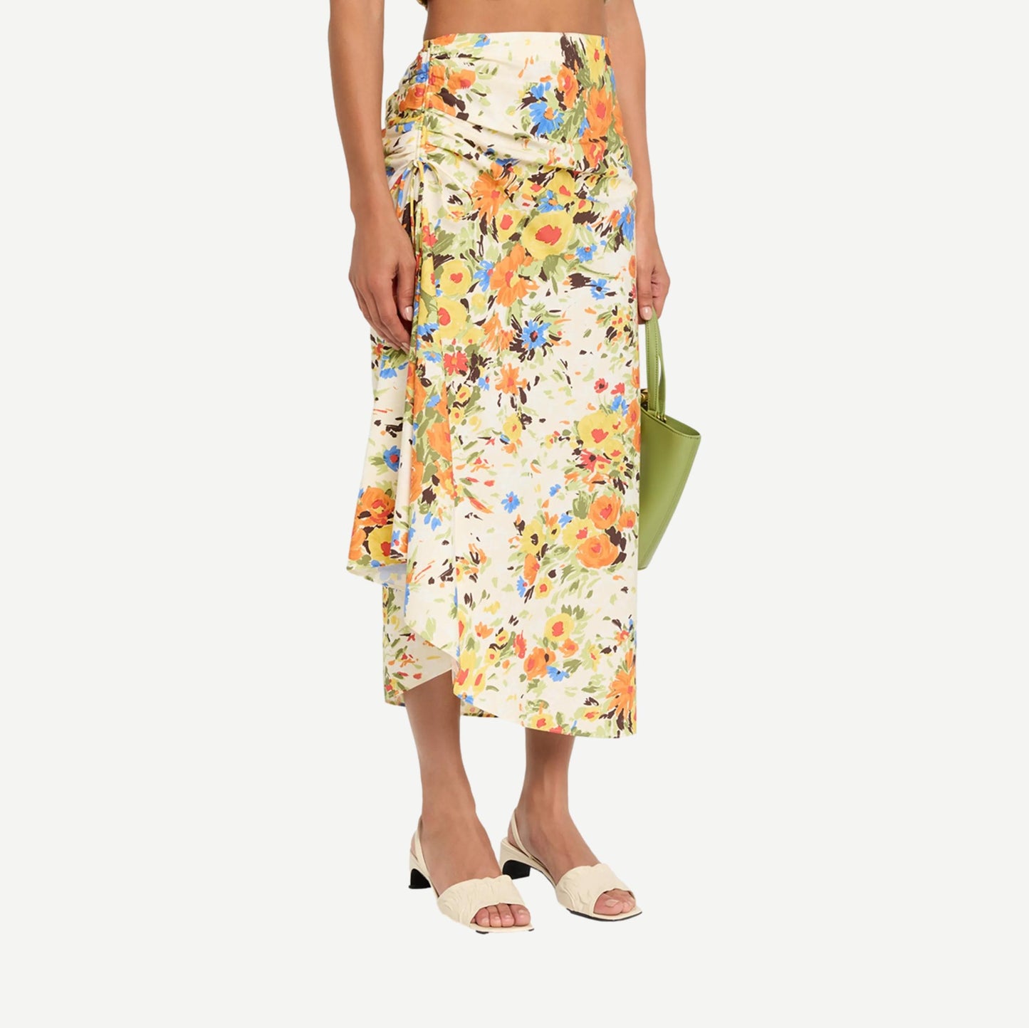 Naomi Skirt - Butter/Poppy Multi - Galvanic.co