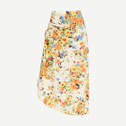 Naomi Skirt - Butter/Poppy Multi - Galvanic.co