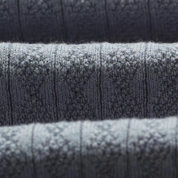 Oban Polo Diamond Stripe - Grey Blue - Galvanic.co