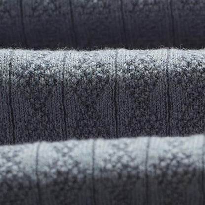 Oban Polo Diamond Stripe - Grey Blue - Galvanic.co