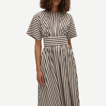 Oda Maxi Dress - Norway Stripe Espresso - Galvanic.co