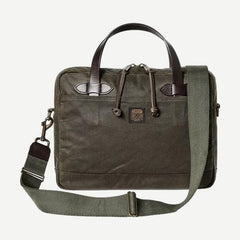 Tin Cloth Compact Briefcase - Otter Green - Galvanic.co