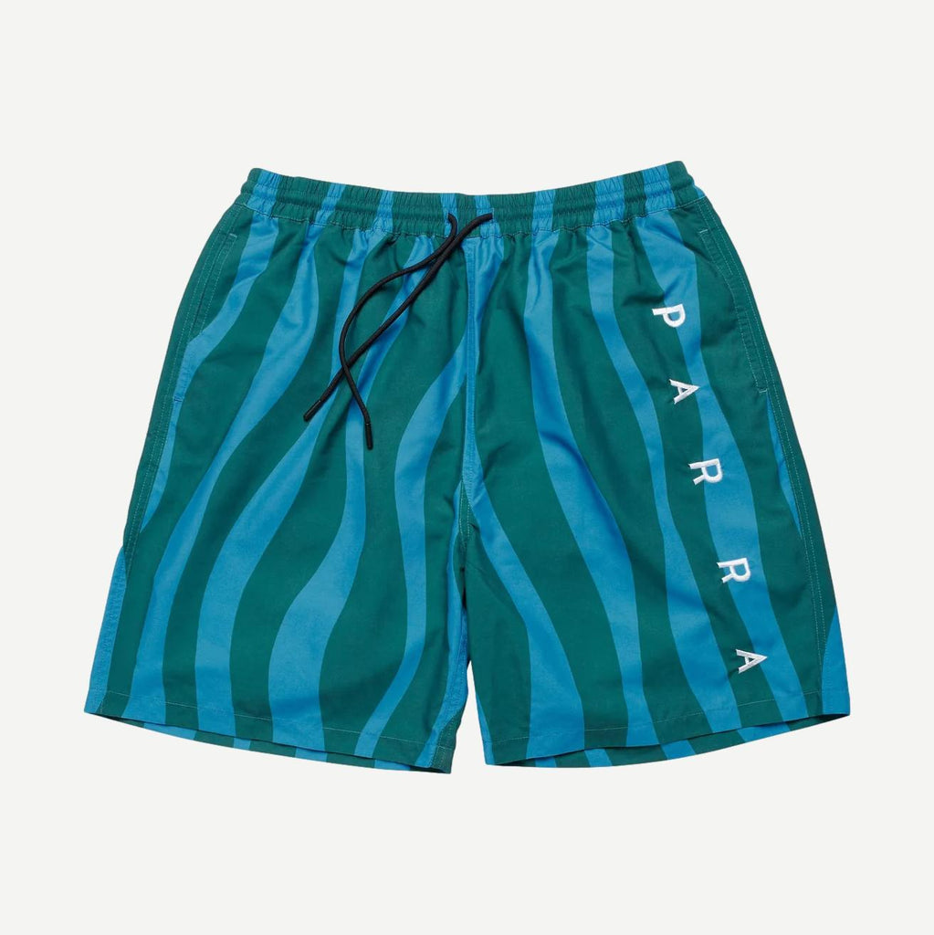 Aqua Weed Waves Swim Shorts - Greek Blue / Teal - Galvanic.co
