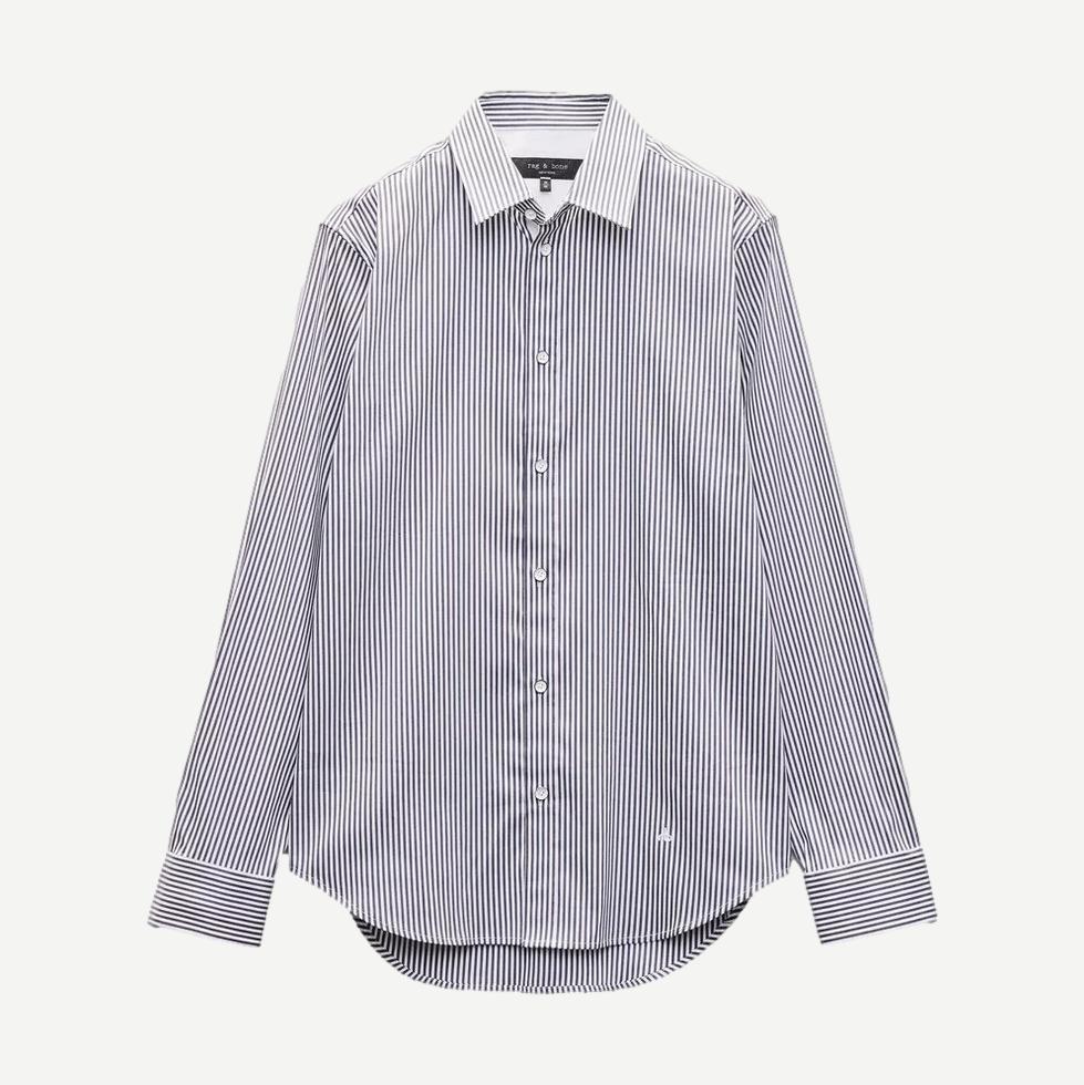 Patrick Poplin Shirt - Blue Cat Stripe - Galvanic.co