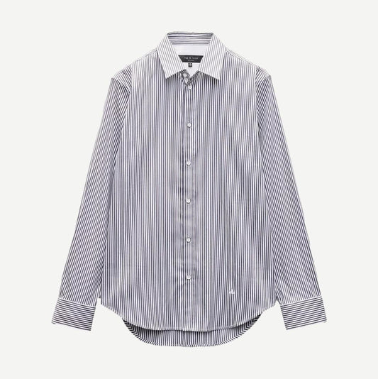 Patrick Poplin Shirt - Blue Cat Stripe - Galvanic.co