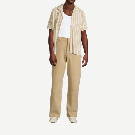 Peached Cotton Henry Pant - Mustard - Galvanic.co
