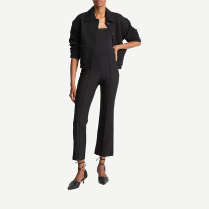 Quilted Collard Jacket - Black - Galvanic.co