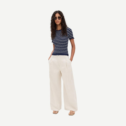 Chiara Stripe Short Sleeve Crew - Galvanic.co