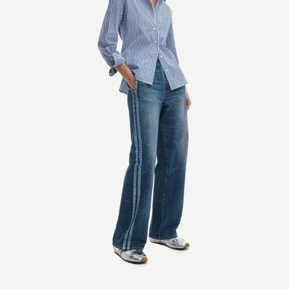 Miramar Terry Track Pant Pull On - Carnation Stripe - Galvanic.co