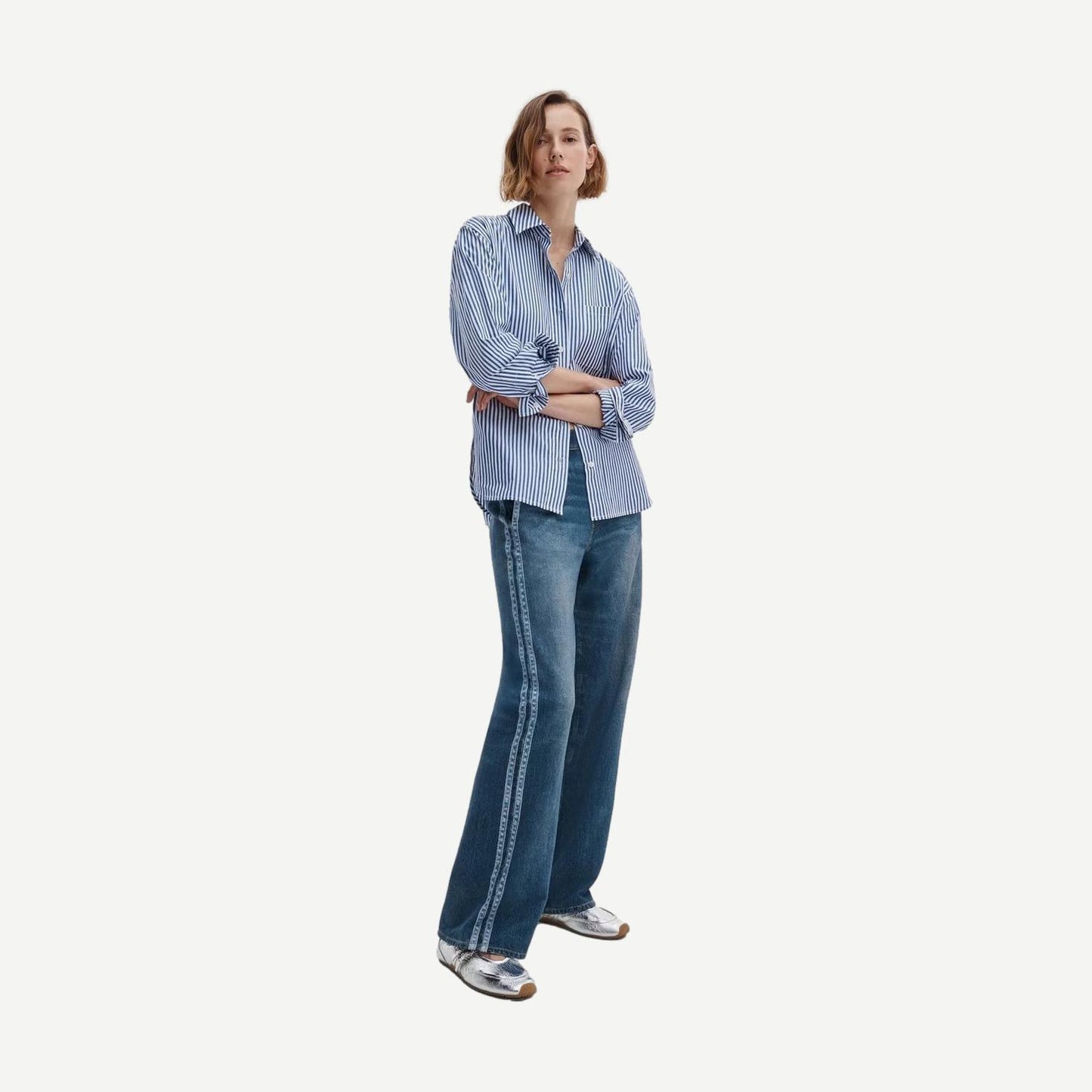 Miramar Terry Track Pant Pull On - Carnation Stripe - Galvanic.co