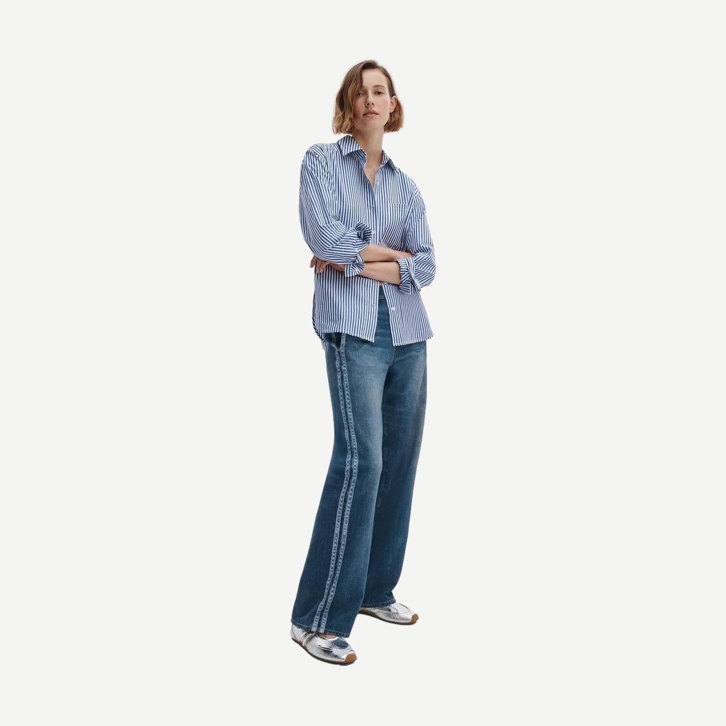 Miramar Terry Track Pant Pull On - Carnation Stripe - Galvanic.co