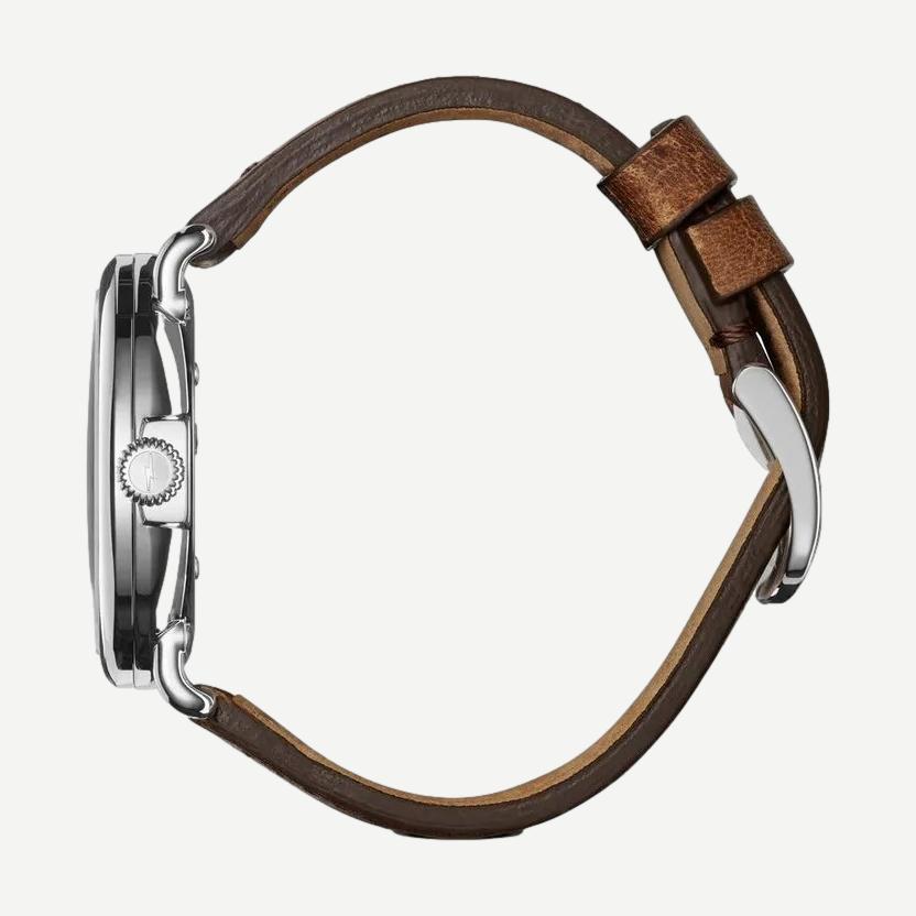 Runwell 3HD 41mm British Tan Leather - Blue - Galvanic.co