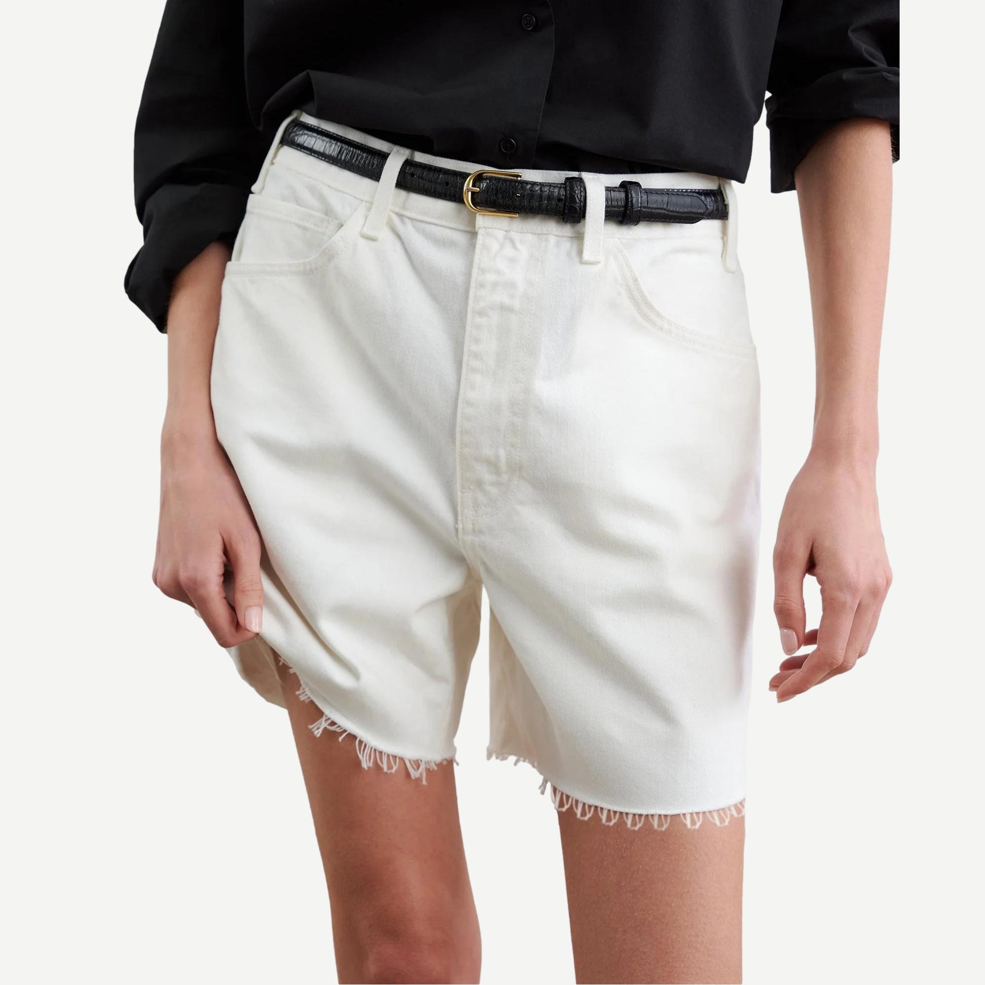 Russel Denim Short - Cream - Galvanic.co