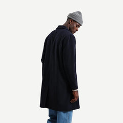 Sasso Coat Wool Twill - Navy - Galvanic.co