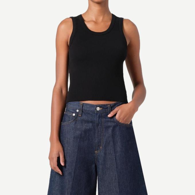 Shrunken Poppy Tank - Black - Galvanic.co