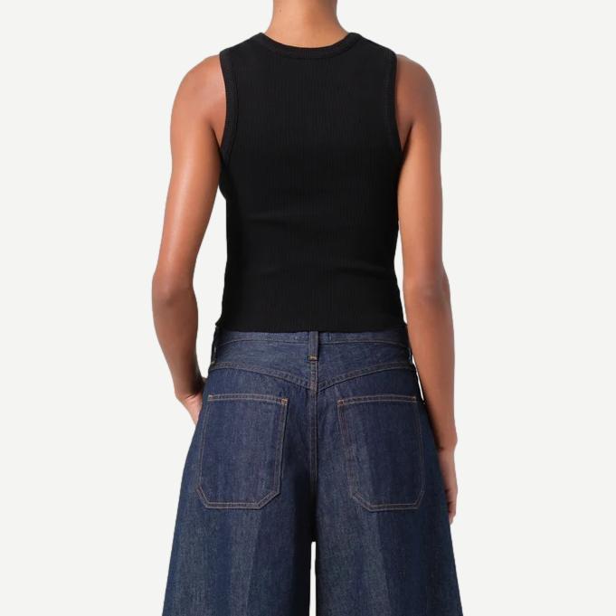 Shrunken Poppy Tank - Black - Galvanic.co