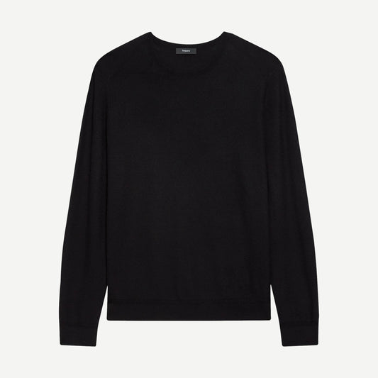 Silk-Cotton Crewneck Sweatshirt - Black - Galvanic.co