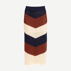 Tia Skirt - Cacao/Shell/Navy - Galvanic.co