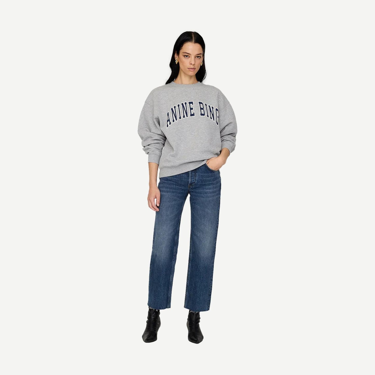 Spencer Sweatshirt - Heather Grey/Navy - Galvanic.co