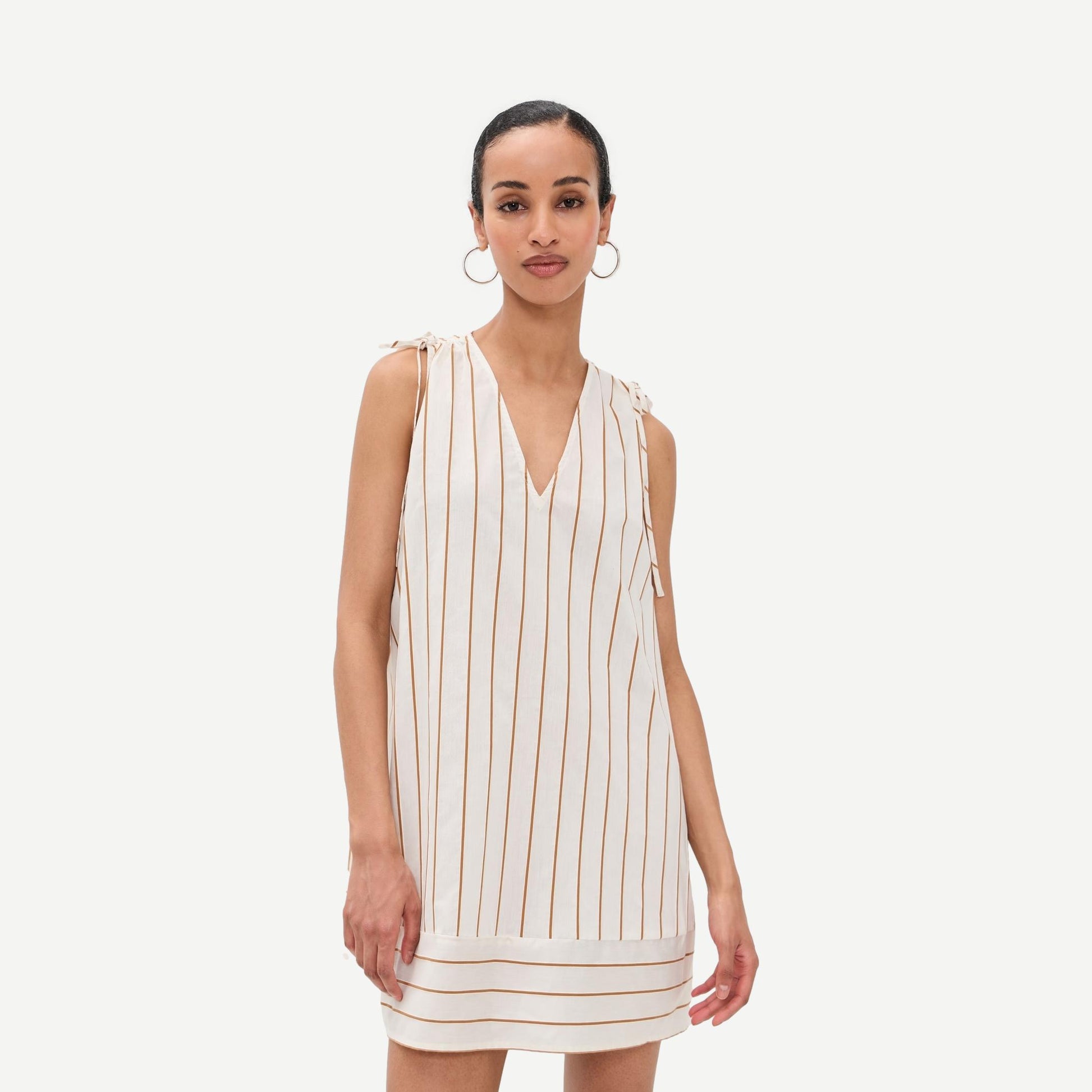 Staud Elena Dress in Solana Stripe featuring a stylish, lightweight fabric and a flattering fit, perfect for casual or summer wear.