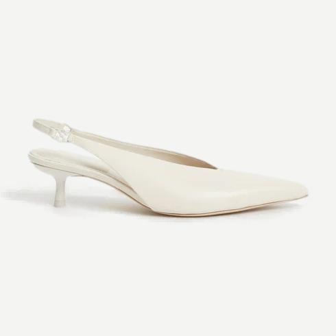 Sylvie Slingback Kitten Heel - Sand - Galvanic.co
