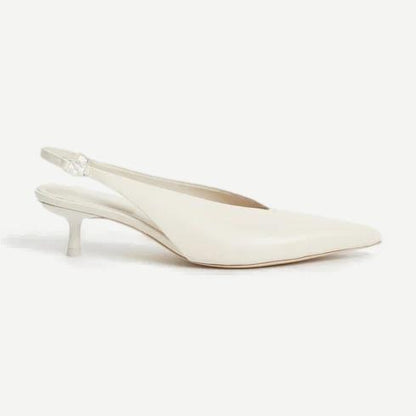 Sylvie Slingback Kitten Heel - Sand - Galvanic.co