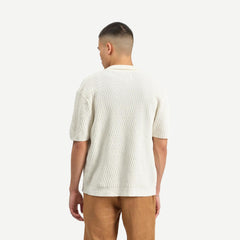 Tellaro SS Shirt - Honeycomb Cable Ecru - Galvanic.co