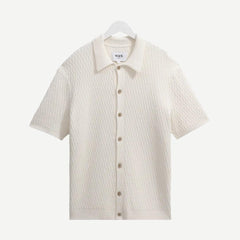 Tellaro SS Shirt - Honeycomb Cable Ecru - Galvanic.co