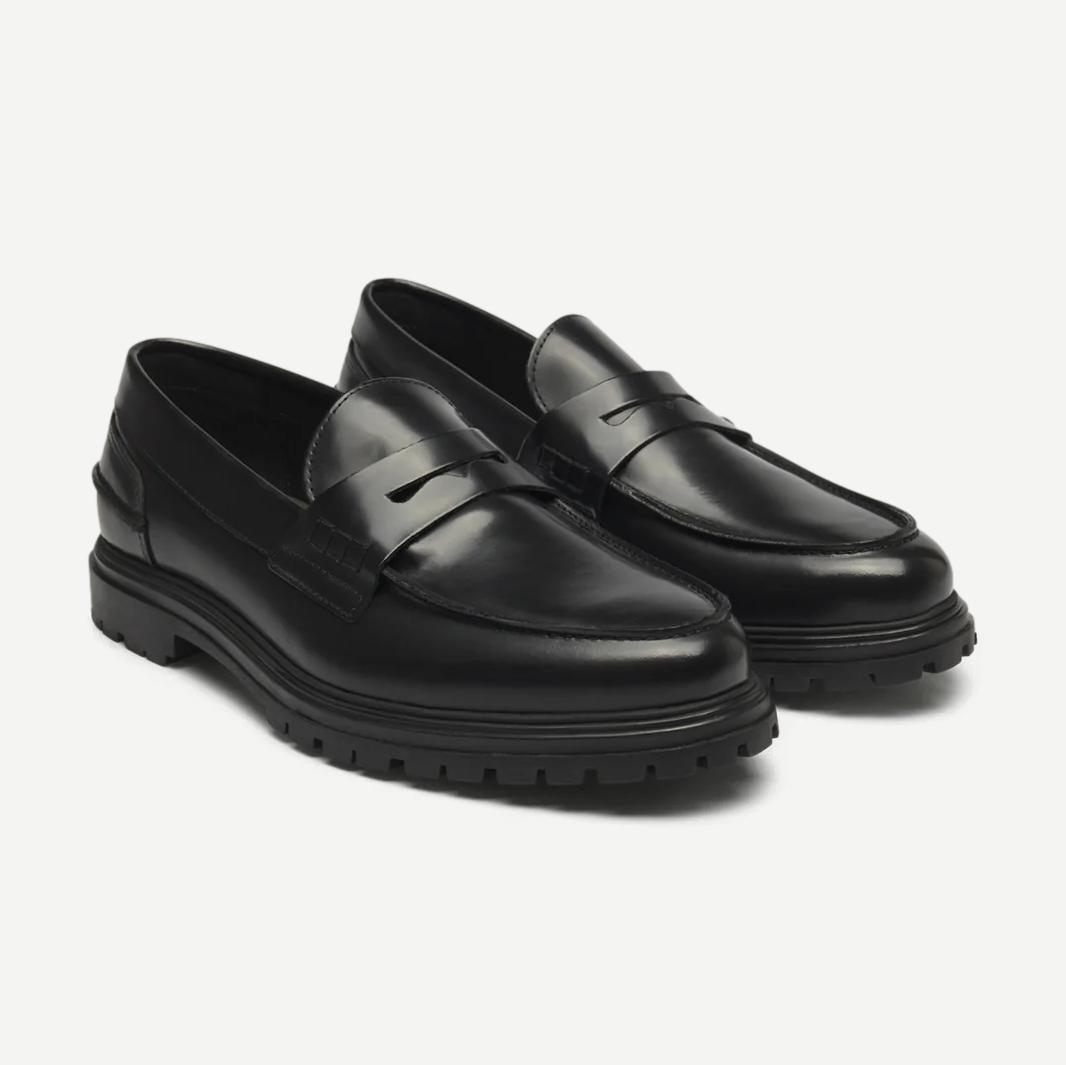 Thatcher Polido Penny Loafer - Black - Galvanic.co