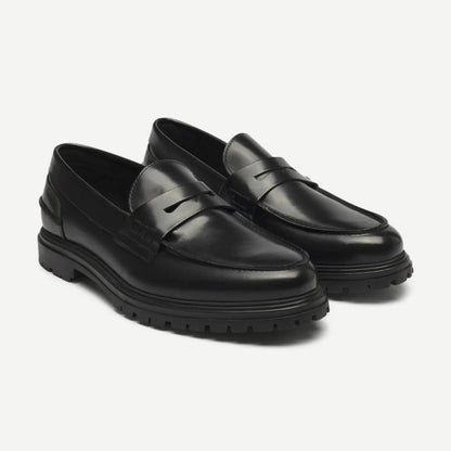 Thatcher Polido Penny Loafer - Black - Galvanic.co