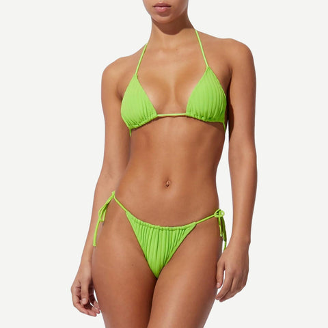 The Ryder Bottom - Solid Rib - Lime - Galvanic.co