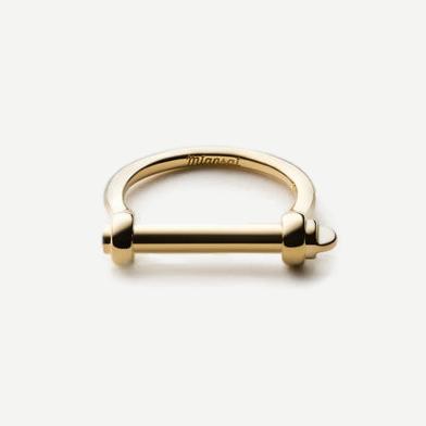 Thin Screw Cuff Ring - Gold Vermeil - Galvanic.co